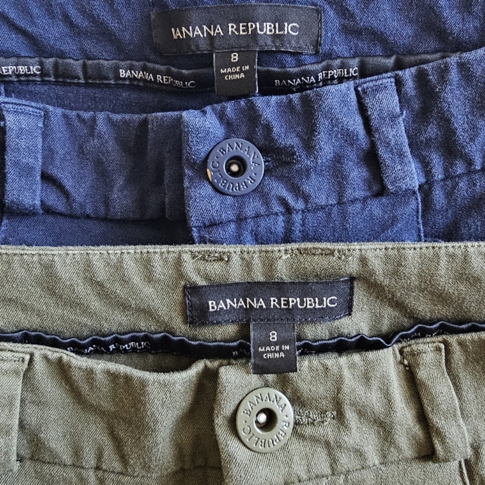 Banana Republic BR , TWO Women's Pants - Size 8 -  Navy and Olive